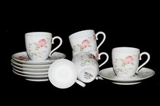 JAMMET SEIGNOLLES serving 6 cups coffee porcelain Limoges Verneuil Coffee Cups