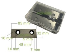 2 x 8,5 cm déchiqueteuse