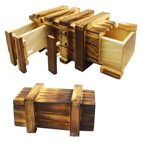 2pcs boîte secrète - secrète, bois