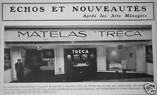 PRESS ADVERTISEMENT 1948 TRÉCA SPRING MATTRESS FIRST FRENCH MANUFACTURE