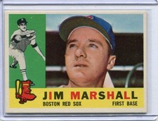 1960 Topps Baseball Card Jim Marshall Boston Red Sox Near Mint # 267