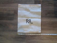 Ralph Lauren Double RL RRL Cloth Logo Bag Cinch Sack 13" x 16", New