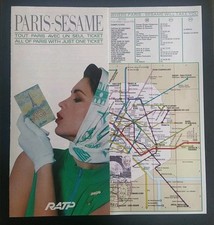 Plan RATP Premier Jour Timbre Fulgence Bienvenue N° 2452 Oblitéré Paris 1987
