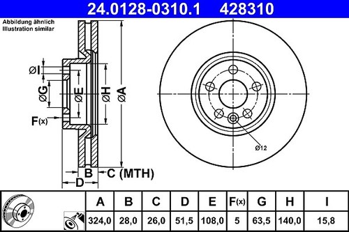 Ate disque frein - 2x,