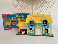 725⚜️ Antique Fisher Price Yellow House Toy Ref 952 Year 1977 Vintage