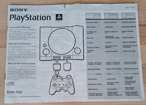 Notice console ps1 scph 7502 - ps1, scph-7502