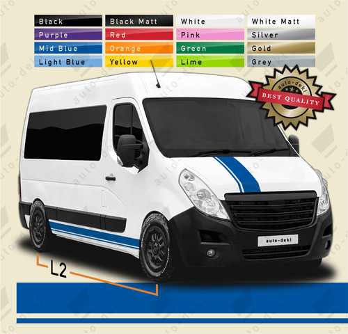 Side stripes bonnet stickers - side,
