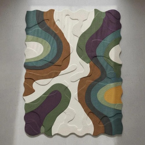 Tapis ondulé abstrait