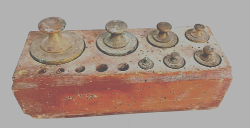 Ancienne boite poids - boite, de