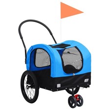 Remorque de Vélo pour Chiens et Poussette 2-en-1 Chariot Jaune et Noir vidaXL