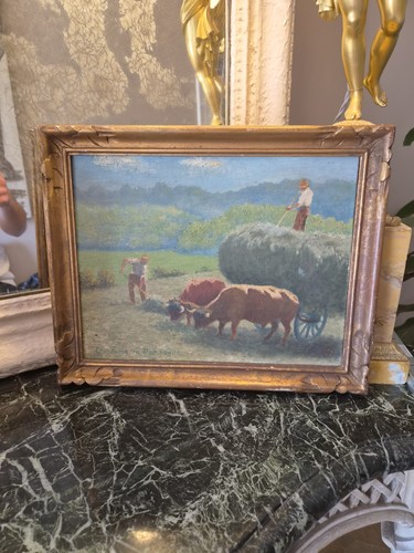 Tableau ancienne huile - ancienne, sur