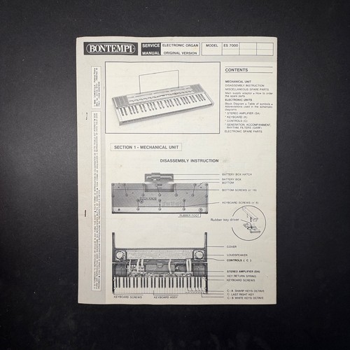 Vintage bontempi model - vintage, 7000