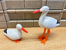 PLAYMOBIL Animaux 2 Cigognes Alsace Nid Cheminée Etang Marée Mer Océan Etang ZOO