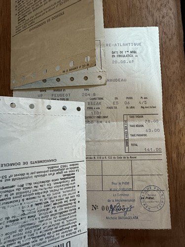 Document administratif peugeot - document,