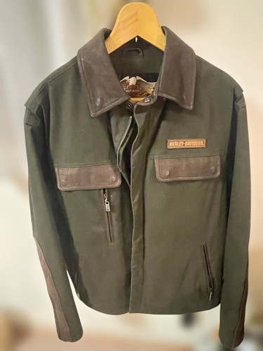 Veste blouson cuir toile - blouson,