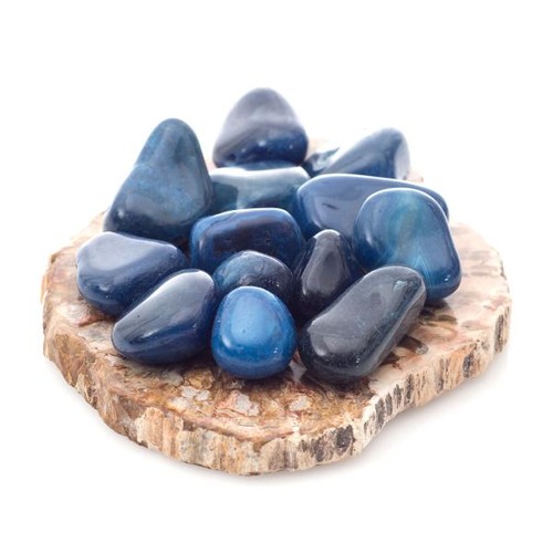 Pierre roulée agate bleue - roulée,