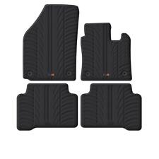 TRAVALL All Weather Floor Mats for VW Touran (2015- ) Premium Black Rubber Set