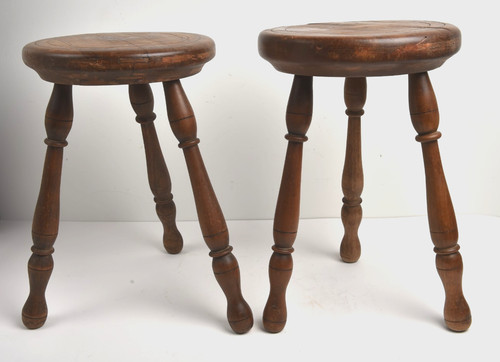 Tabourets tripode vintage - tabourets,