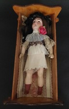Antique Cute Porcelain Head Doll Early 20th Century