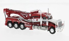 BREKINA  1973  PETERBILT 359  TOW TRUCK  RED  KAUFF'S    HO  1/87   PLASTIC