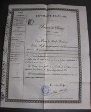 Permis de Chasse. Pour Charles