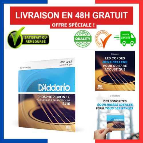 Addario ej16 cordes guitare - ej16,