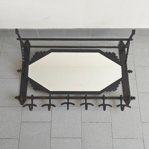 Portemanteau mural miroir - mural,