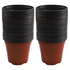 Lot de 100 pots de fleurs en plastique conçus pour une humidité optimale des s