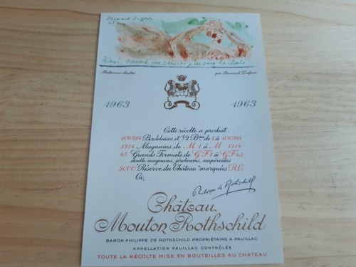 étiquette vin chateau mouton - chateau,