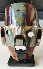 Masque facial funéraire Mexicain. Mosaïque Pierres Semi-précieuses/13x9.5cm