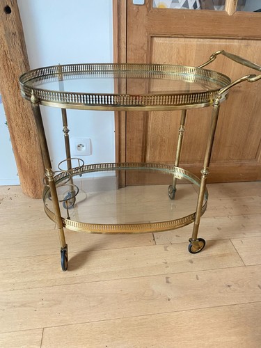 Desserte roulante ovale - , en