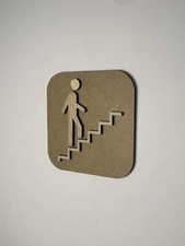 Panneau indication Escalier Bois Pictogramme – Signalétique Naturelle pour Intér