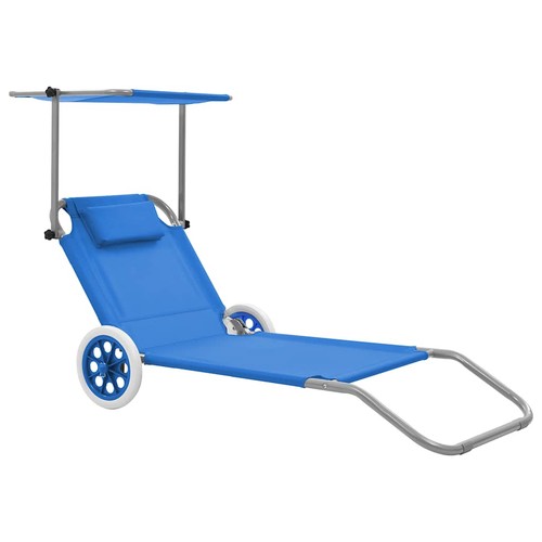 Chaise longue pliable auvent - chaise,