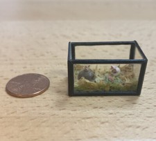 Vintage Artisan Dollhouse Miniature Hamster Cage Dolls Pet Gerbil Mouse OOAK