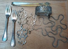 Lot argenterie fourchettes - pince à sucre - dessous de bouteille Christofle