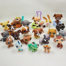 Vintage LPS Littlest Pet Shop Lot 22  2004-2008 Cats Dogs Monkeys Frogs Raccoon