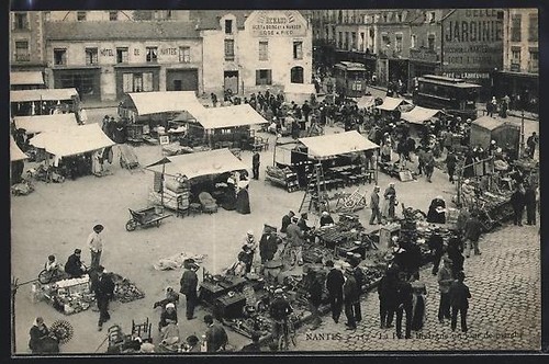 Cpa nantes scène animée - scène,