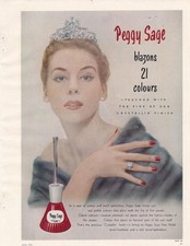Magazine Ad - 1953 - Peggy Sage Cosmetics - Nail Polish