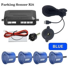 Radar De Recul Voiture 4 Capteur 12V Bleu – Système Avertisseur Parking