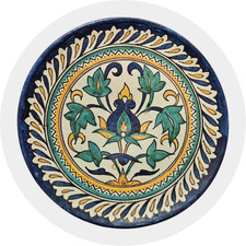 Assiette signée Moïse Chemla