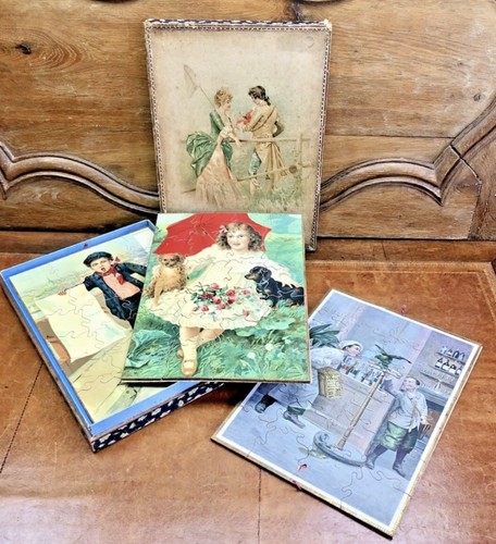 Anciens puzzles boite - puzzles, +
