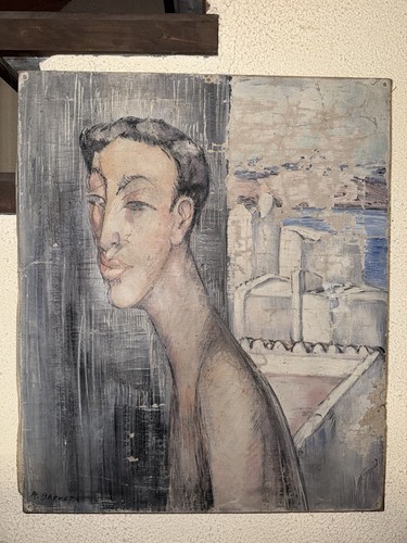 Ancien tableau peinture toile