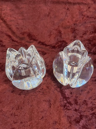 Paire bougeoirs cristal - de,