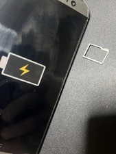 HTC Gray/Silver Smartphone – For Parts/Repair – Charging Light Only – AS-IS ?