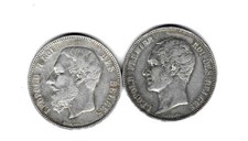 LOT DE 2 MONNAIES ARGENT DE  5