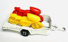 1980s Majorette Rail Route Remorque Moto Trailer 21780 France White Diecast Toy