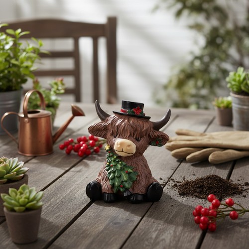 Statue vache rustique - , en