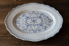 Antique Boch Brothers Saxony Oval Dish Blue White Belgium