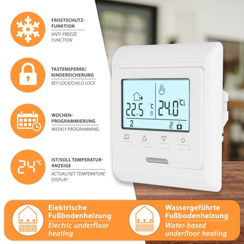 Thermostat numérique sol - +,