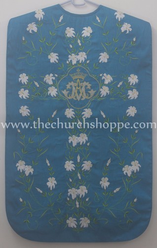 Marian bleu romain chasuble - romain,